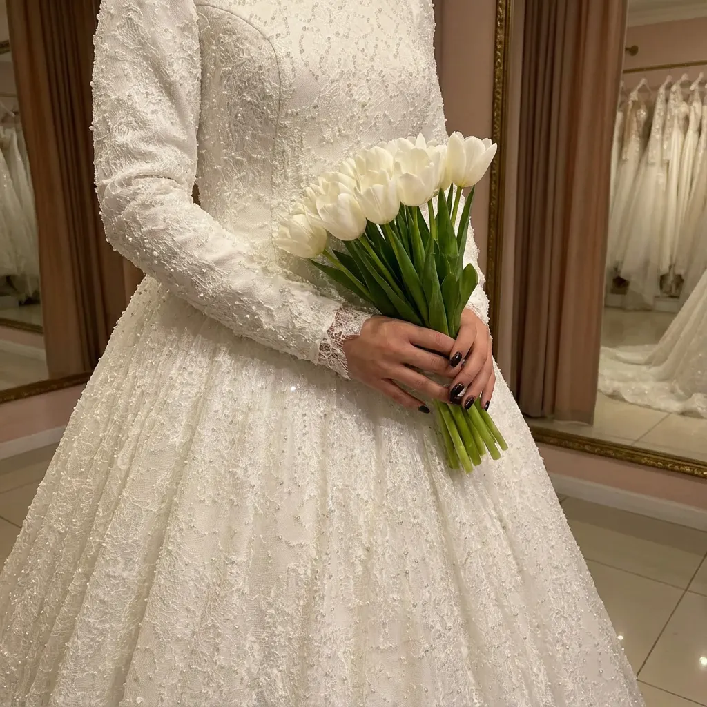 MİNA LİDYA Tesettür Gelinlik